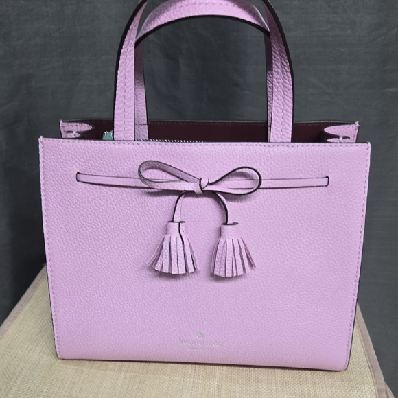 Kate Spade Lavender Satchel with Tassel Detail - Picture 10 of 13